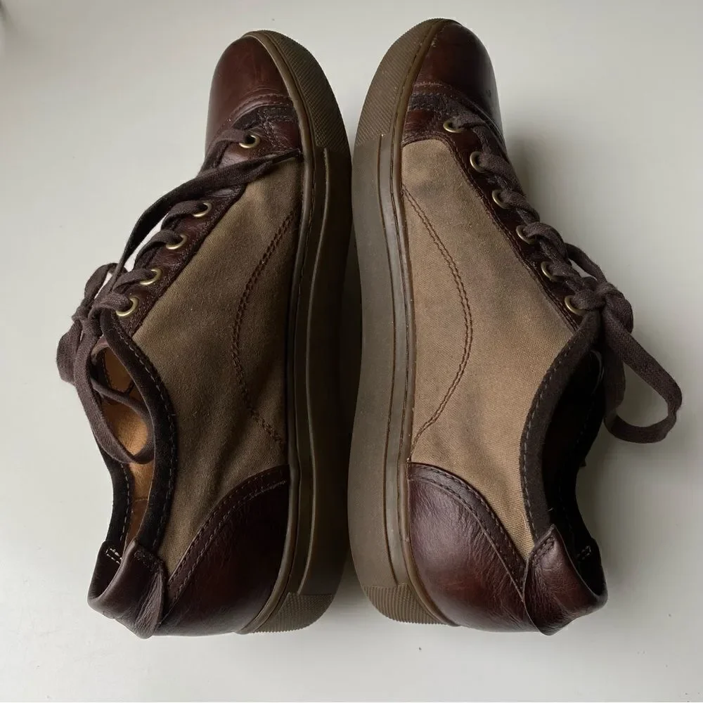 Frye Justin Low lace up sneaker leather canvas size 9 - Picture 6 of 12